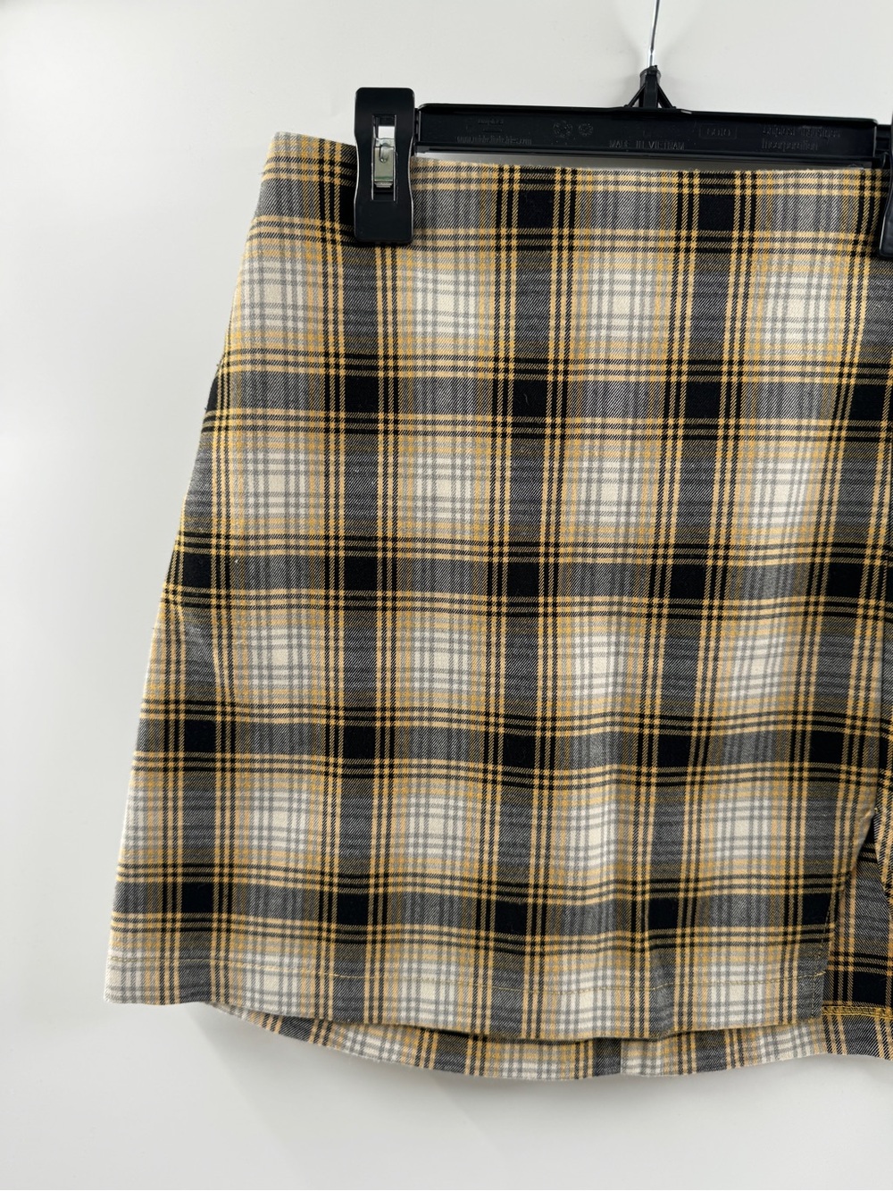 Urban Outfitters Yellow Black Plaid Mini Skirt – Women's Small - Picture 2 of 6